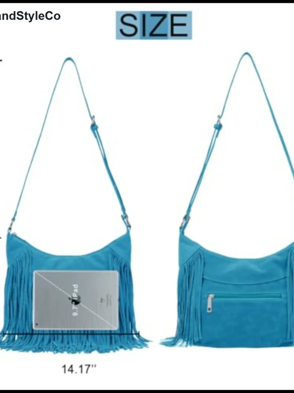 Women Fringe Hobo Bag Vegan Suede Tassel Crossbody Purse Shoulder Bag